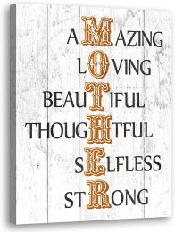 Inspirational Quotes Wall Art - Praise the Mother's Painting - Motivational Canvas Prints Picture for Bedroom Living Room Decor Mother's Day Gifts (Size: 12inchx16inch)
